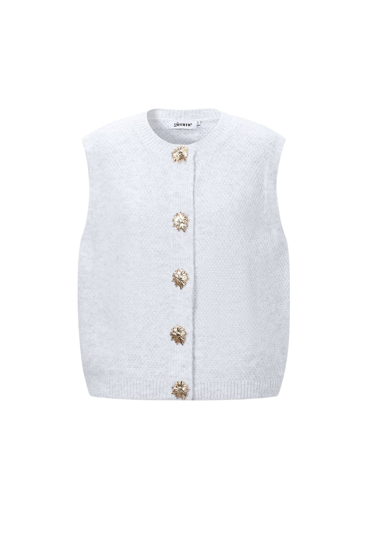 Gebreide Polyestervezel Vrouwen Gebreide Vest Casual Solide Kleur
